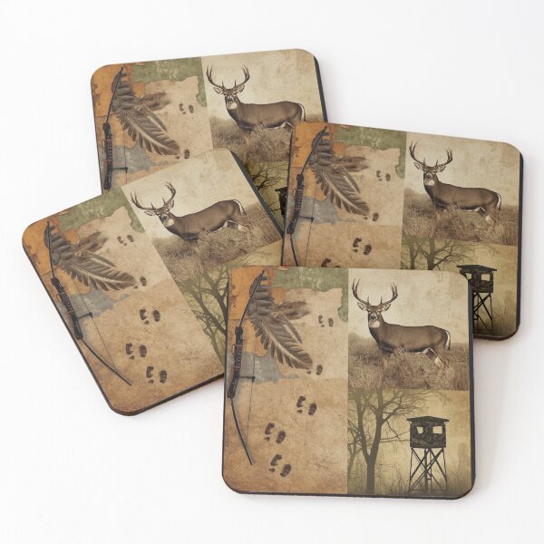 Item preview, Vintage Bow Hunting Whitetail Deer Art Print - Archery Hunter Rustic Wall Decor designed and sold by TitanRN.