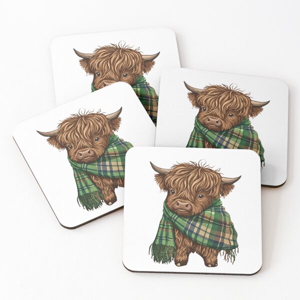 Item preview, Cozy Highland Calf in Plaid designed and sold by Steele-Art.