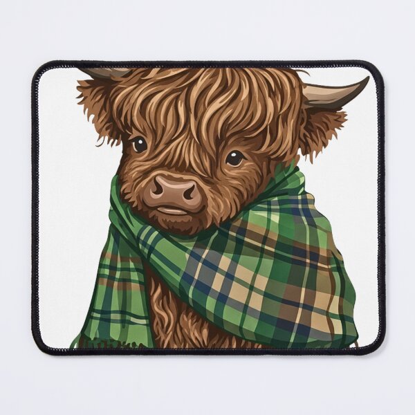 Item preview, Cozy Highland Calf in Plaid designed and sold by Steele-Art.