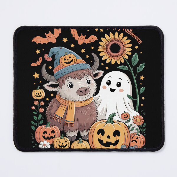 Item preview, Funny Halloween Highland Cow Ghost Spooky Autumn Pumpkin  designed and sold by MyzoToyota.