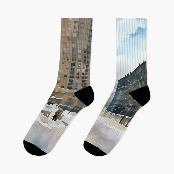 Item preview, Tenements and Towering Snow designed and sold by RCWatercolours.