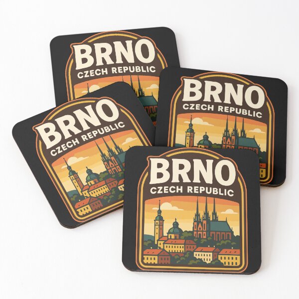 Item preview, Brno Czech Republic Retro Cityscape designed and sold by TomFrontierArt.