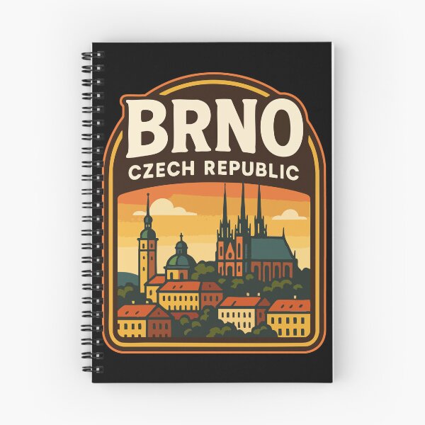 Item preview, Brno Czech Republic Retro Cityscape designed and sold by TomFrontierArt.