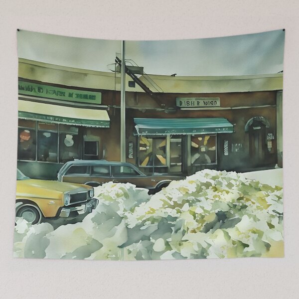 Item preview, Strip Mall Snow designed and sold by RCWatercolours.