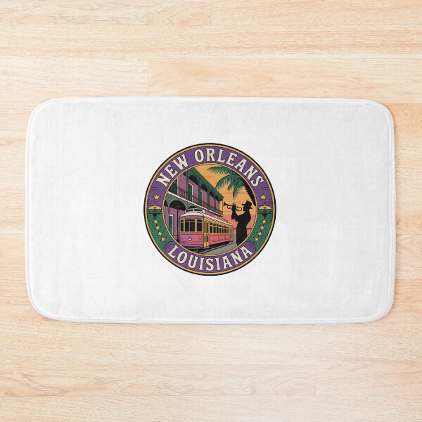 Item preview, New Orleans Louisiana Travel Art Emblem Sticker designed and sold by TulipaGraphics.