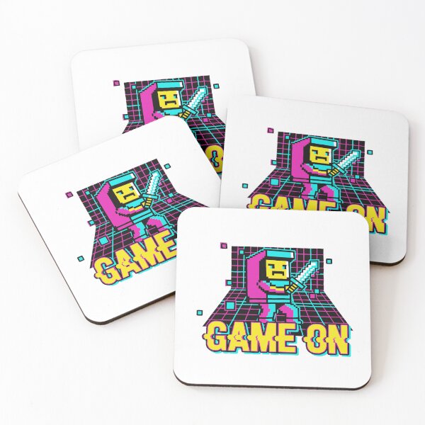 Item preview, Neon Retro Arcade Pixel Art Game On designed and sold by MartinxMarie.