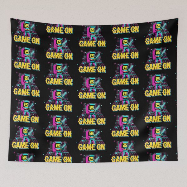 Item preview, Neon Retro Arcade Pixel Art Game On designed and sold by MartinxMarie.