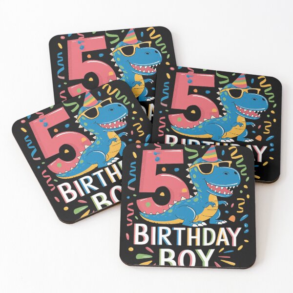 Item preview, Dinosaur 5 year Old Kids 5th Birthday  designed and sold by NailMolisa.