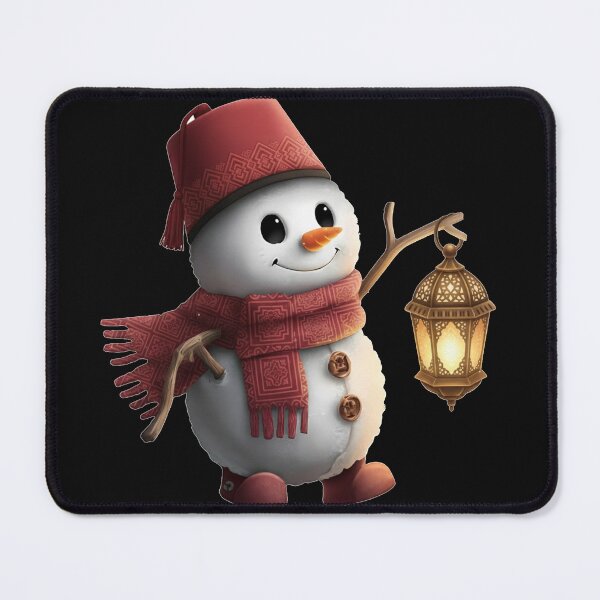 Item preview, Moroccan Fez Snowman with Lantern - Unique Winter Holiday Fusion Design designed and sold by designwiss.