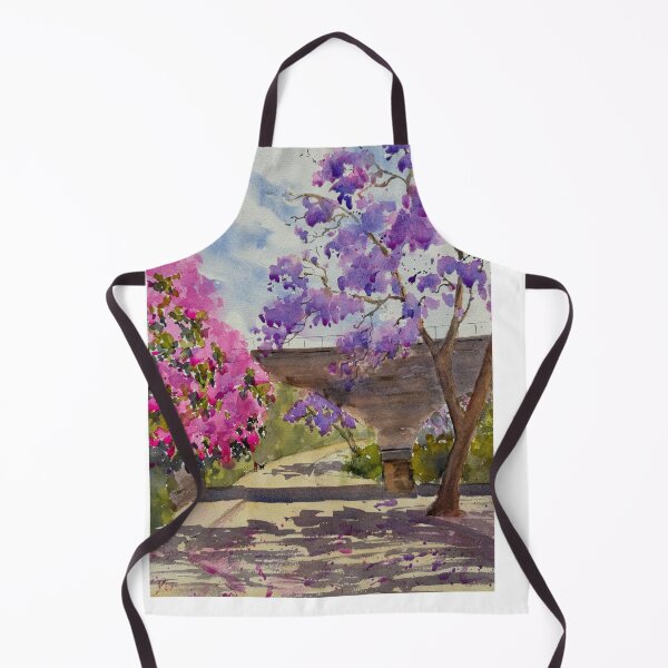 Item preview, Street in Wollstonecraft with jacaranda and bougainvillea designed and sold by ShellyDu.