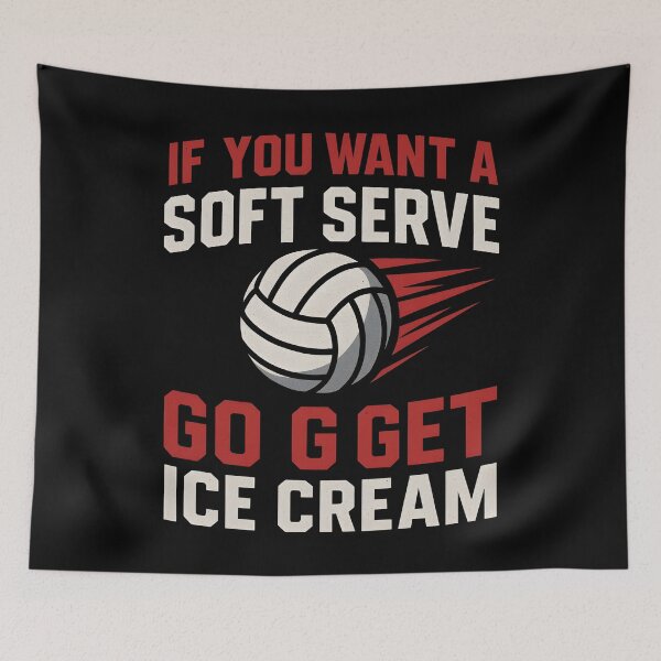 Item preview, Retro If You Want A Soft Serve Go Get Ice Cream Volleyball designed and sold by hemagamo.