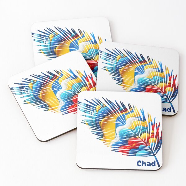 Item preview, Abstract Chad Flag – Feather Design designed and sold by ArteJorge48.