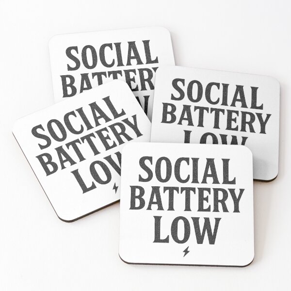 Item preview, Social Battery Low Minimalist Design designed and sold by Taylor Bb.