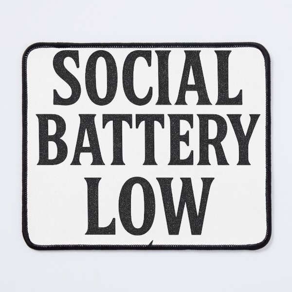 Item preview, Social Battery Low Minimalist Design designed and sold by Taylor Bb.