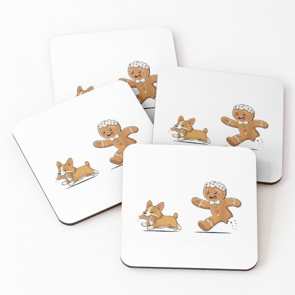 Item preview, Gingerbread Cookie Chasing Corgi designed and sold by ImeldaSparks.
