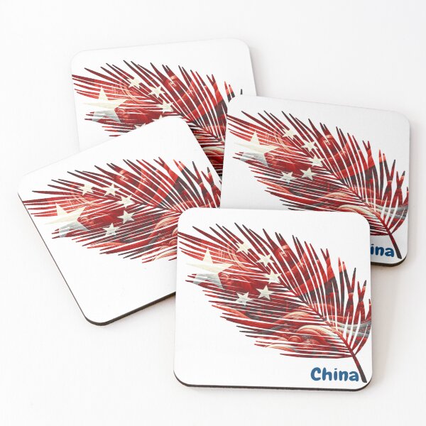 Item preview, Abstract China Flag – Feather Design designed and sold by ArteJorge48.
