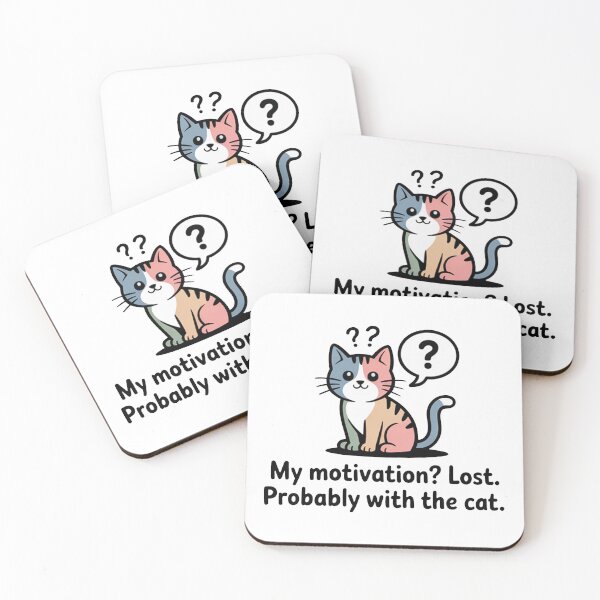 Item preview, My Motivation Lost Funny Cat Design designed and sold by MonkiFlipp.