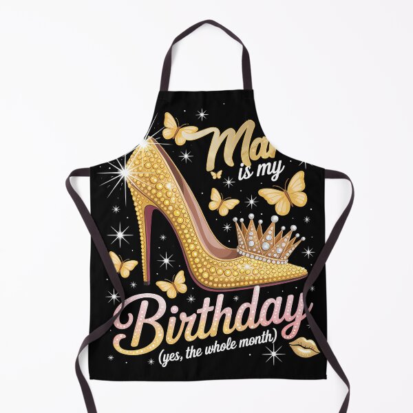 Item preview, March Birthday Diva Gold High Heel, Crown & Butterfly Tee for Women/Girls designed and sold by KristenosNehk.