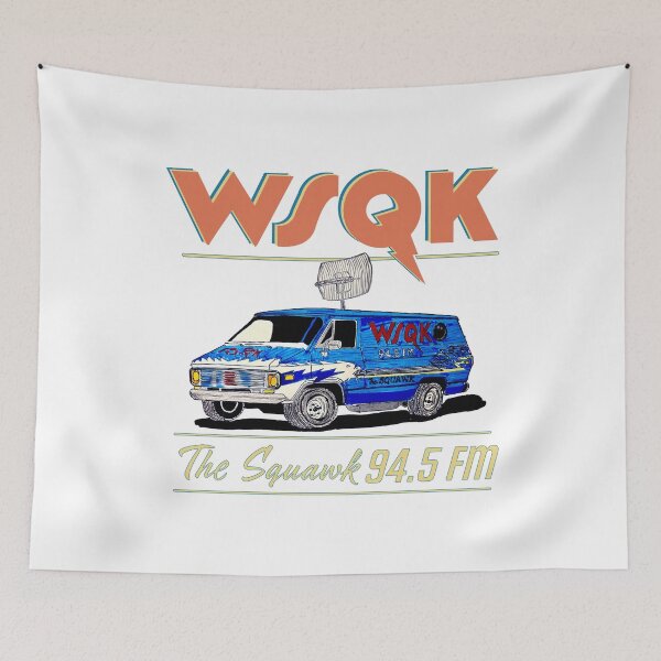 Item preview, Retro Radio Wsqk Station 80s Hawkins Graphic Vintage Sci-Fi  designed and sold by BradStiedem.