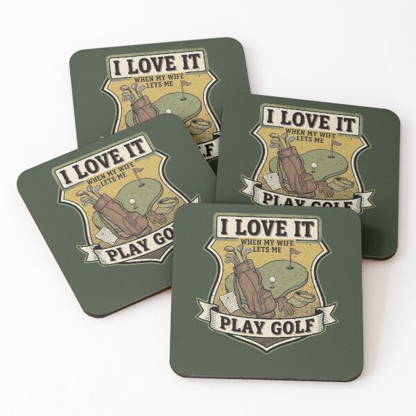 Item preview, I Love It When My Wife Lets Me Golf Retro Club Emblem designed and sold by FreshVibe Prints.