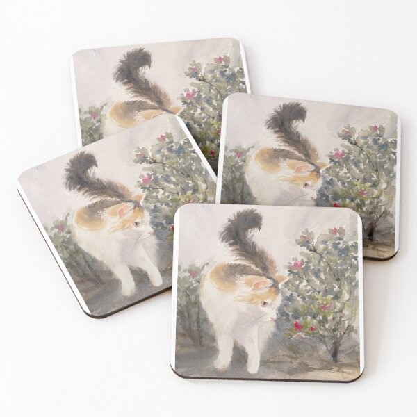 Item preview, Cat and azalea designed and sold by ShellyDu.