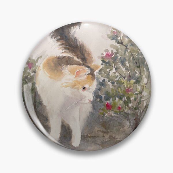 Item preview, Gato y azalea designed and sold by ShellyDu.