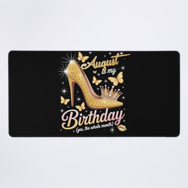 Item preview, August Queen Born Crown, High Heel & Butterflies Birthday Whole Month designed and sold by KristenosNehk.