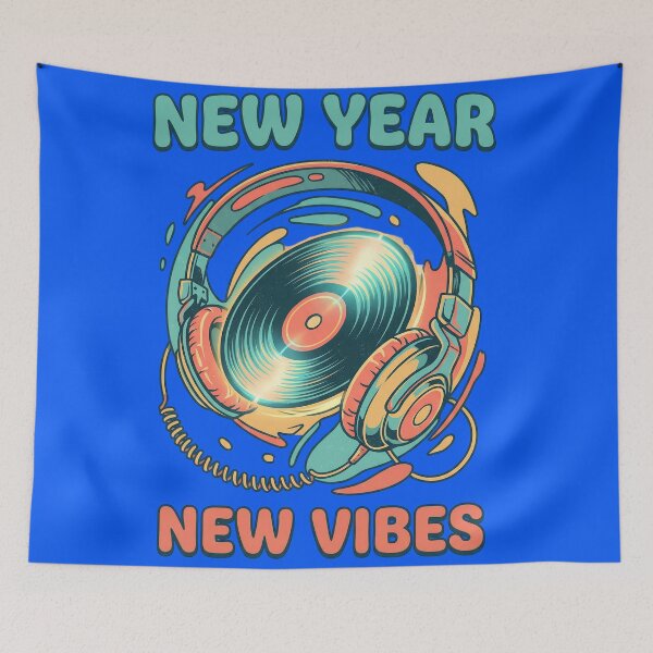 Item preview, New Year New Vibes – Retro Music Headphones Streetwear Art designed and sold by Maximilianos.