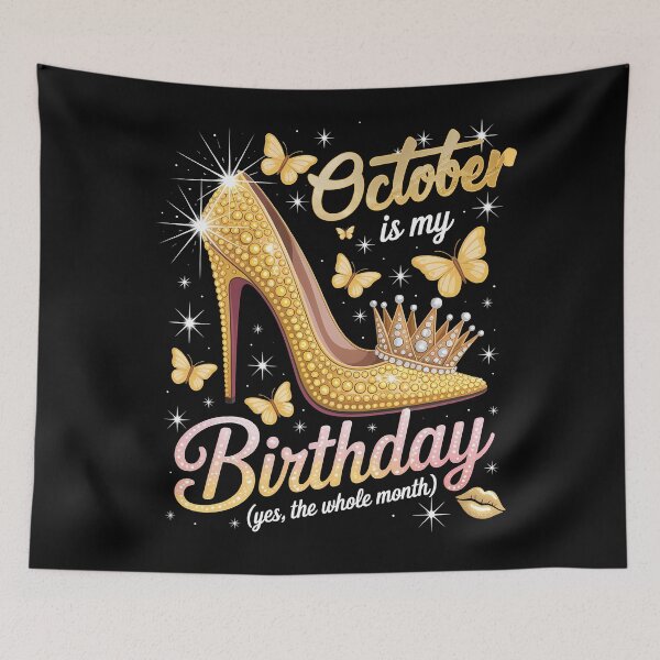 Item preview, October Birthday Diva Sparkly Crown & High Heel Whole Month  designed and sold by KristenosNehk.