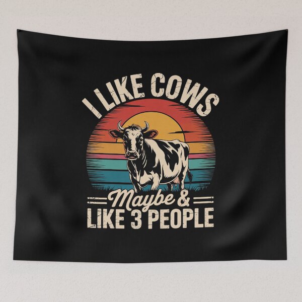 Item preview, I Like Cows And Maybe Like 3 People Cow Farm Farmer designed and sold by InspiredFoul.