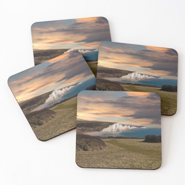 Item preview, Dramatic Sky over the white chalk cliffs of the Seven Sisters at Cuckmere Haven Sussex England UK designed and sold by John Gilham - Landscape Photography.