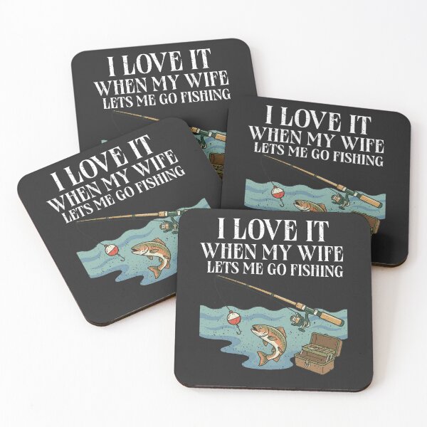Item preview, I Love It When My Wife Lets Me Go Fishing Retro Graphic designed and sold by FreshVibe Prints.