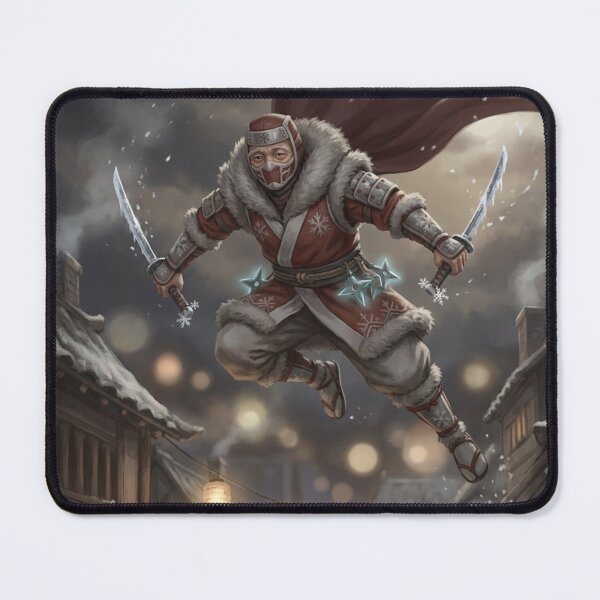 Item preview, Ninja Santa — Stealth Christmas Warrior | Japanese Winter Night Art designed and sold by Mori-no-Akari.