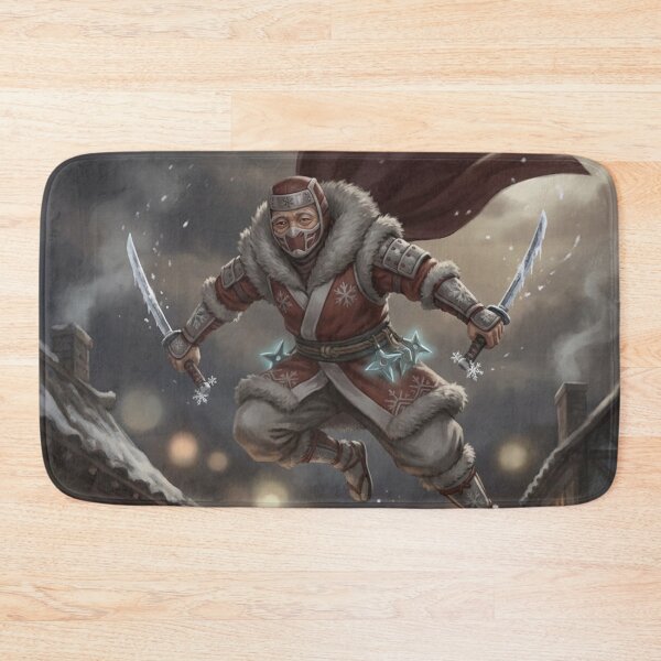 Item preview, Ninja Santa — Stealth Christmas Warrior | Japanese Winter Night Art designed and sold by Mori-no-Akari.