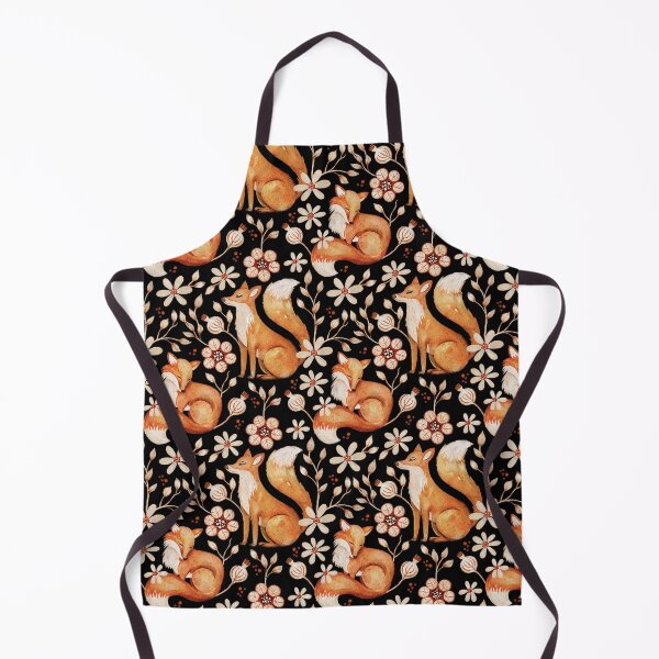 Item preview, Elegant Watercolor Fox & Flower Seamless Pattern designed and sold by PSYNOVA.