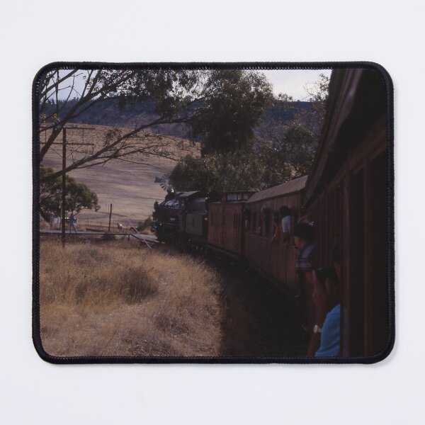 Item preview, Crossing the Tracks: Vintage Steam Train at a Rural Road Crossing designed and sold by AnalogDays.