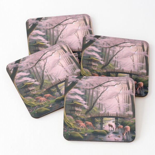 Item preview, Beautiful landscape of a Japanese forest designed and sold by RadiantGraphics.