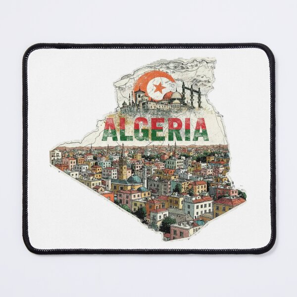 Item preview, Algeria Vintage Map Art Design designed and sold by danadino3.
