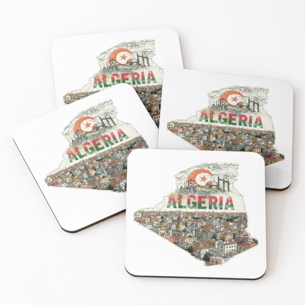 Item preview, Algeria Vintage Map Art Design designed and sold by danadino3.