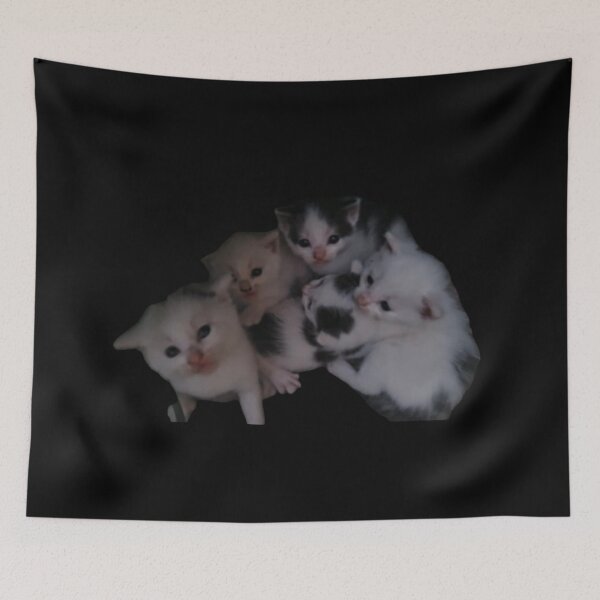 Item preview, Cute cat Obsession - white small cats designed and sold by DamioPolArt.