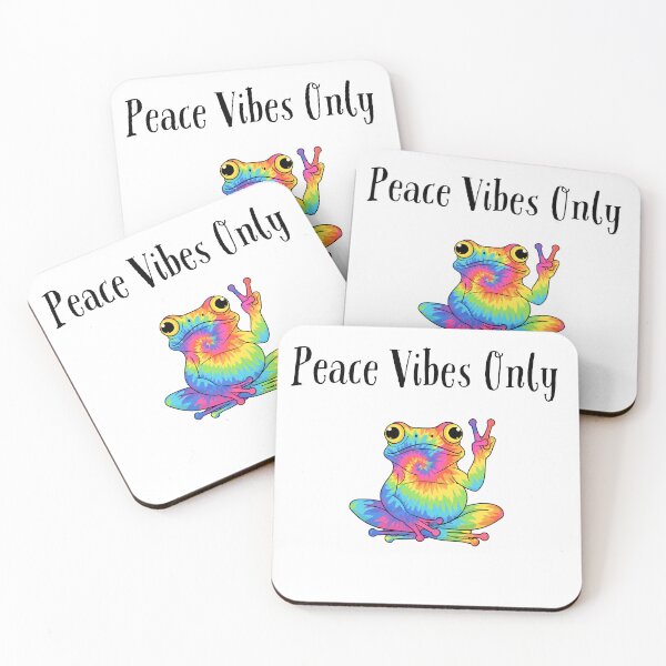 Item preview, Peace Vibes Only - Funny Frog Shirt designed and sold by JustFunnyStuff.
