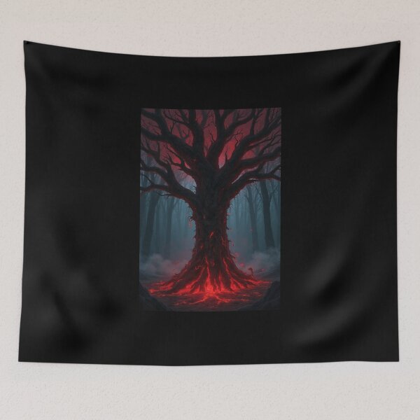 Item preview, Cursed Energy Tree – Dark Anime Fantasy designed and sold by OhmAuraArt.