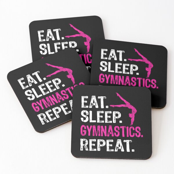 Item preview, Eat Sleep Gymnastics Repeat designed and sold by burmanybmorg.