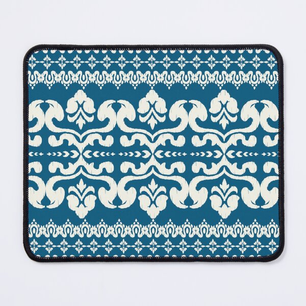 Item preview, Elegant Indigo Thai Floral Ornament Band designed and sold by Modular Prints.