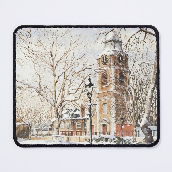 Item preview, Wapping Thames Police Station London in the winter designed and sold by Mackenzie Moulton International Artist .