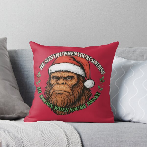 Item preview, He Knows When You’re Sleeping - Santa Bigfoot Christmas Design designed and sold by Blaze & Trail Creative.