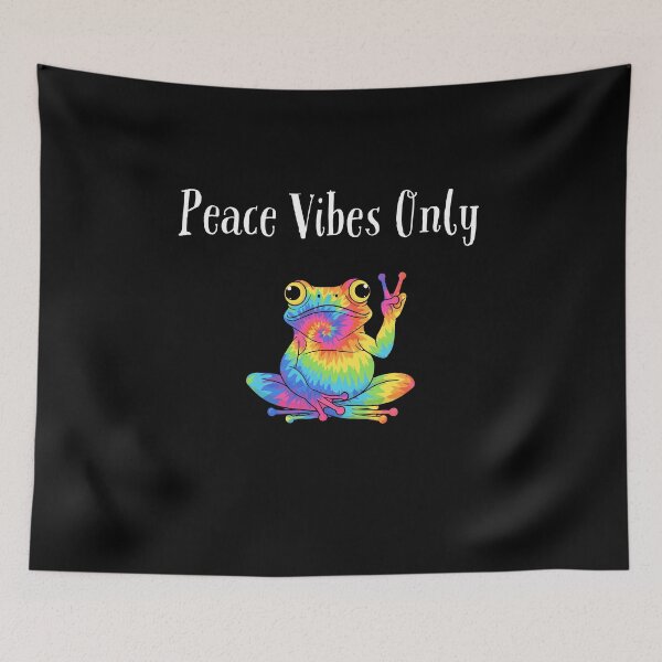 Item preview, Peace Vibes Only - Funny Frog Shirt designed and sold by JustFunnyStuff.