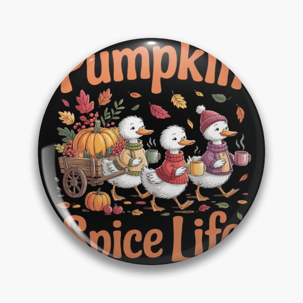 Item preview, Pumpkin Spice Thanksgiving Autumn Gooses Drinking Coffee  designed and sold by InspiredFoul.