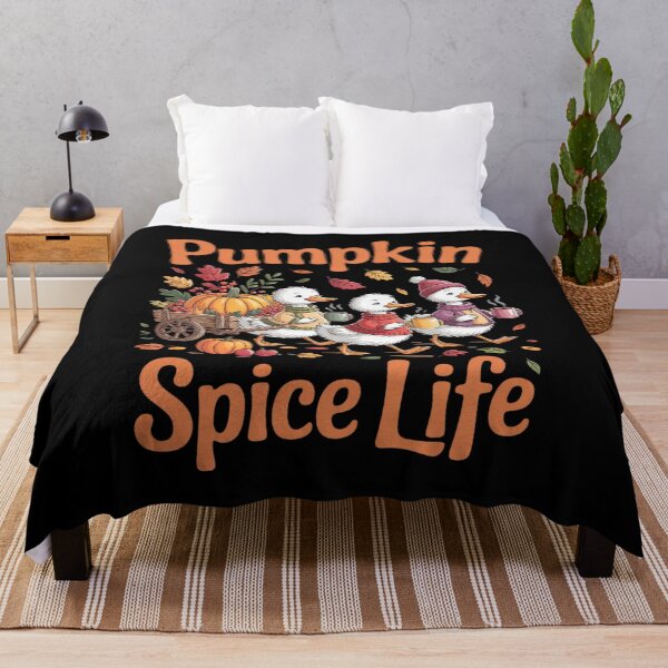 Item preview, Pumpkin Spice Thanksgiving Autumn Gooses Drinking Coffee  designed and sold by InspiredFoul.