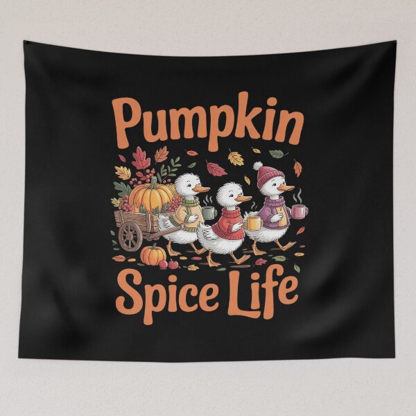 Item preview, Pumpkin Spice Thanksgiving Autumn Gooses Drinking Coffee  designed and sold by InspiredFoul.
